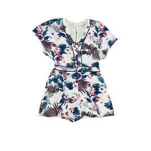 Adelyn Rae M romper chic summer beach floral  maximalist cottagecore bohemian